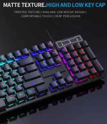 104 key Backlit Mechanical Keyboard Wired Gaming Keyboard waterproof Luminous keyboard And Mouse Set