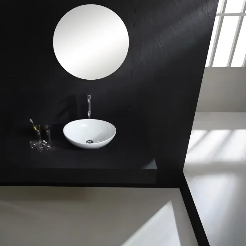Modern Home Bathroom Sink Wash Basin Terrazzo Ceramic Wash Sink Nordic Counter Basin Toilet Countertop Sink