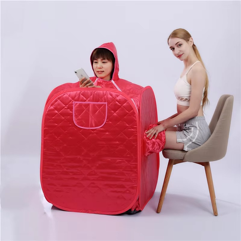 Black Sauna Cabin With Relax Sauna Portable Steam Sauna 2.2L 1000W Steam Generator Weight Loss Home Sauna SPA