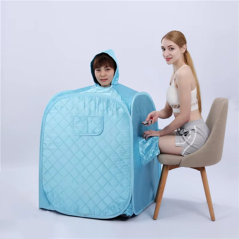 Black Sauna Cabin With Relax Sauna Portable Steam Sauna 2.2L 1000W Steam Generator Weight Loss Home Sauna SPA