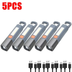 Xiaomi Super Bright LED Flashlight Torch Light With Hook Camping Light USB Rechargeable Zoomable Outdoor Waterproof Flashlight