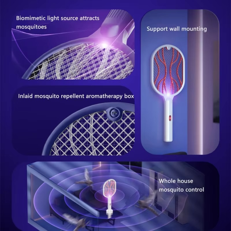 Xiaomi Multi functional 2-in-1 Automatic Mosquito Attracting Electric Fly Swatter Mosquito Killer Lamp USB Rechargeable Mosquito