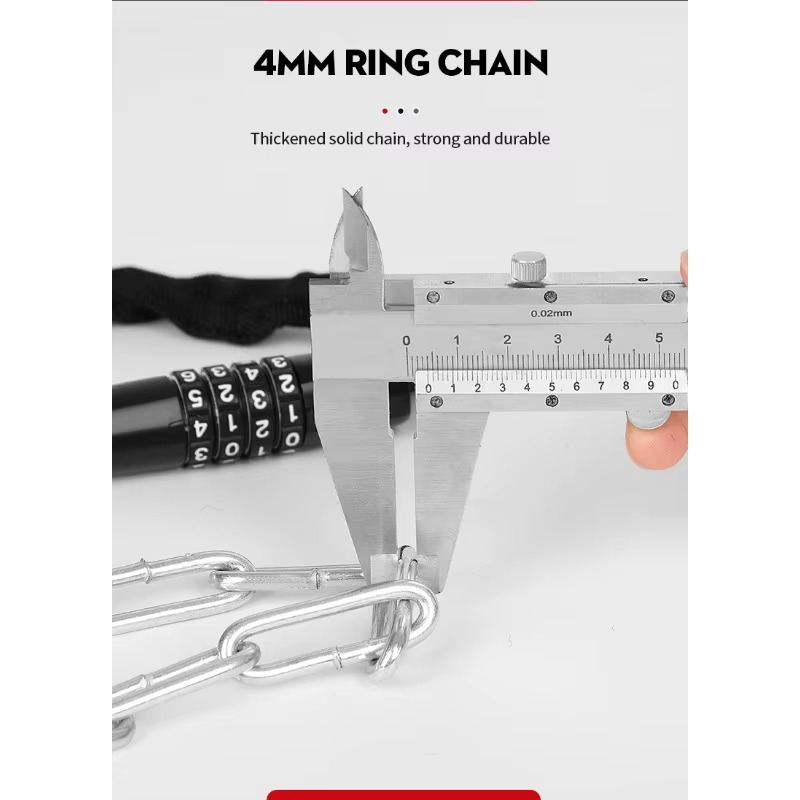 Motorcycle electric car combination lock chain lock bicycle anti-theft lock portable chain lock mountain bike bicycle locks