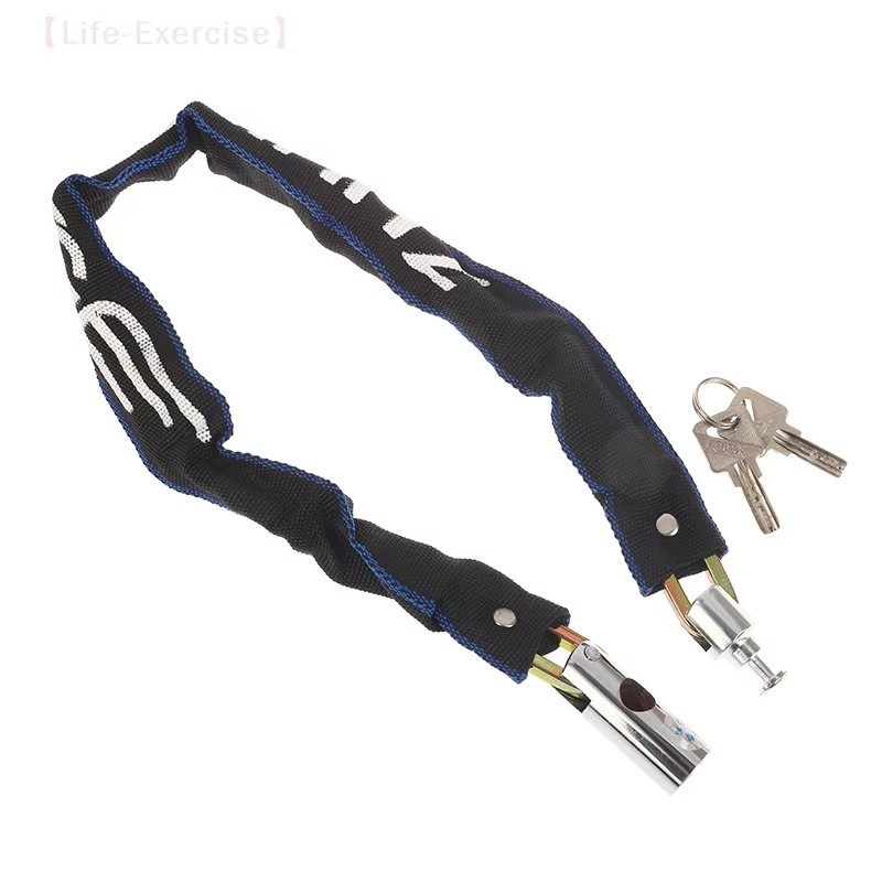 60CM Heavy Duty Bike Chain Lock, Anti-Theft Safety Lock for Mountain Bike, Road Bike, Motorcycle, Scooter, with Key