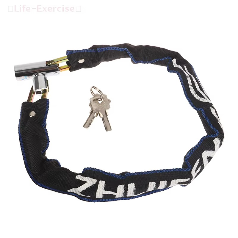 60CM Heavy Duty Bike Chain Lock, Anti-Theft Safety Lock for Mountain Bike, Road Bike, Motorcycle, Scooter, with Key