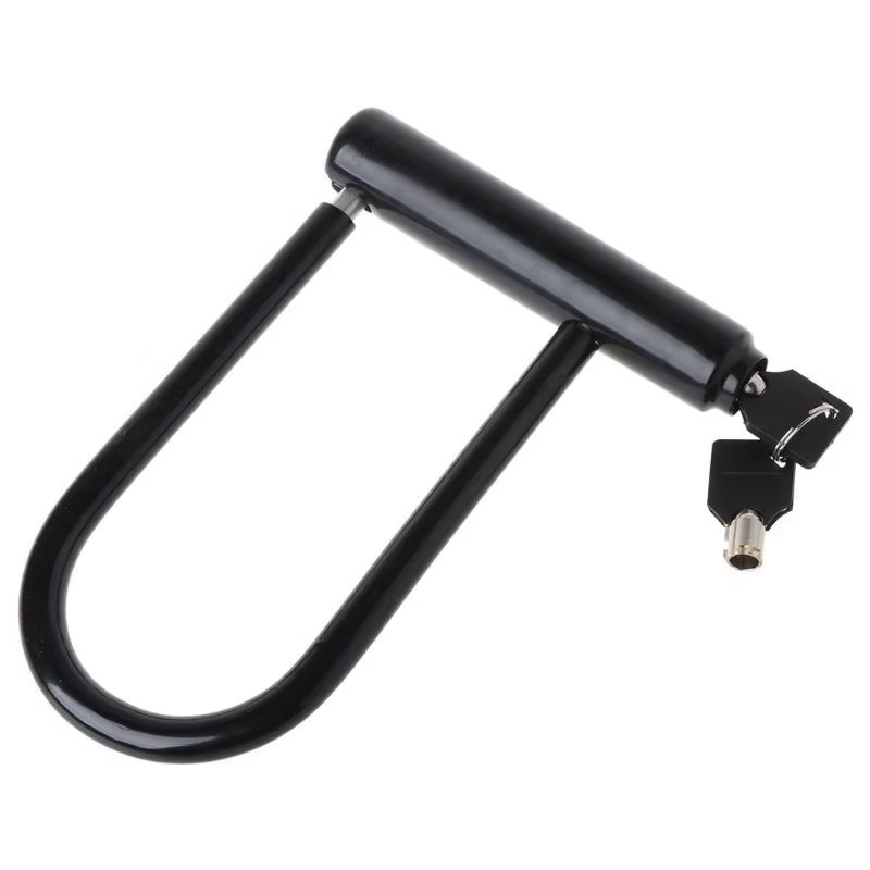 1Set Bicycle U Lock Portables Mini Bike Wheel Lock with Key Anti-theft Safety Motorcycle Scooter Cycling Bicycle Accessories