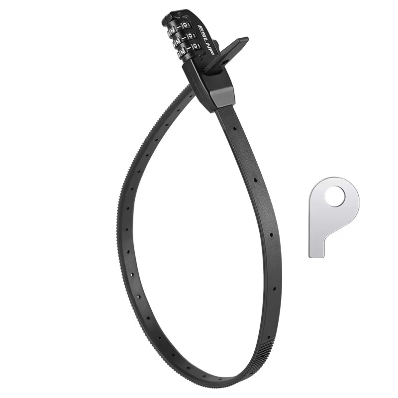 Portable Anti-theft Road Bicycle Password Lock High Strength MTB Steel Tie Lock Adjustable Folding Bicycle Lock Bike Accessories