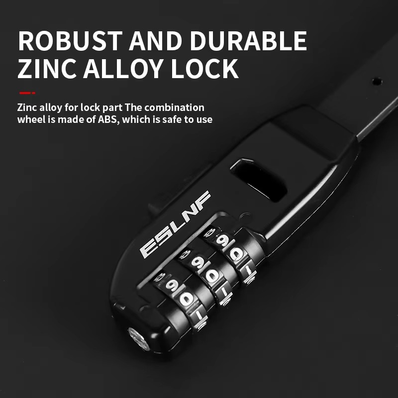 Portable Anti-theft Road Bicycle Password Lock High Strength MTB Steel Tie Lock Adjustable Folding Bicycle Lock Bike Accessories