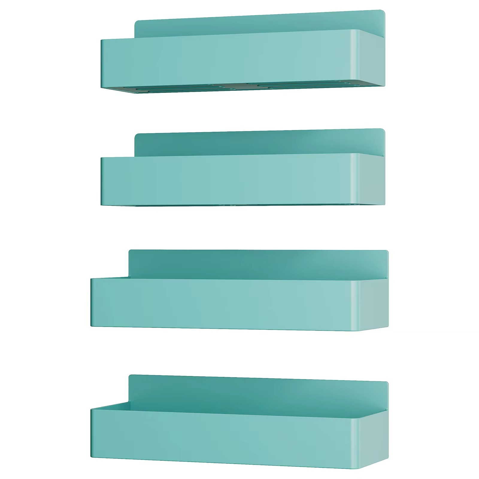 4PCS Magnetic Plastic Fridge Shelves Spice Storage Rack Black White Blue Cabinet Organizer Kitchen Refrigerator Accessories
