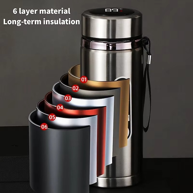 800ML-1L High Capacity Thermos Mug Tumbler Insulated Water Bottle Portable Vacuum Flask For Office Tea Mugs thermos bottle