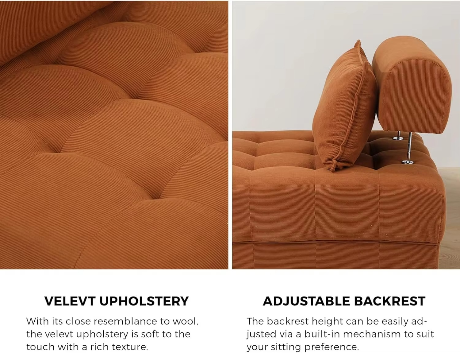 Velvet Floor Sofa with Cushion 1 Seater Lounge Chair Bro