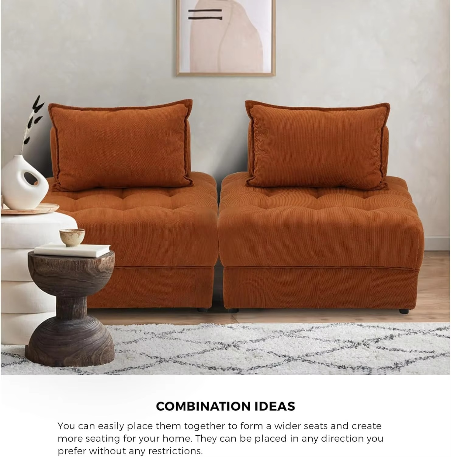 Velvet Floor Sofa with Cushion 1 Seater Lounge Chair Bro