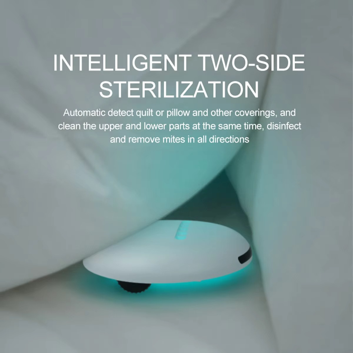 Wireless Mite Intelligent Robot Rechargeable Bedding Cleaner Sterilizer 3 Modes Ultraviolet Mite Removal Device Smart Anti-fall