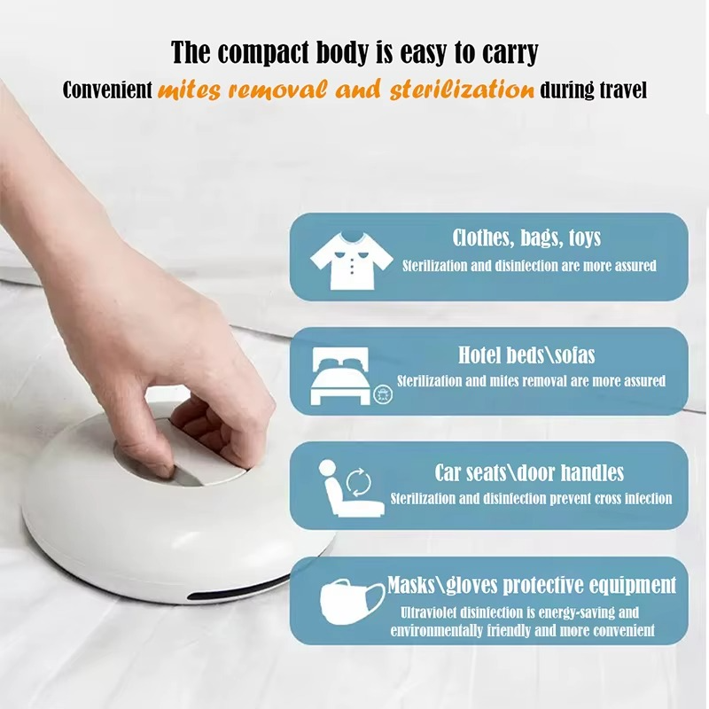 Wireless Mite Intelligent Robot Rechargeable Bedding Cleaner Sterilizer 3 Modes Ultraviolet Mite Removal Device Smart Anti-fall