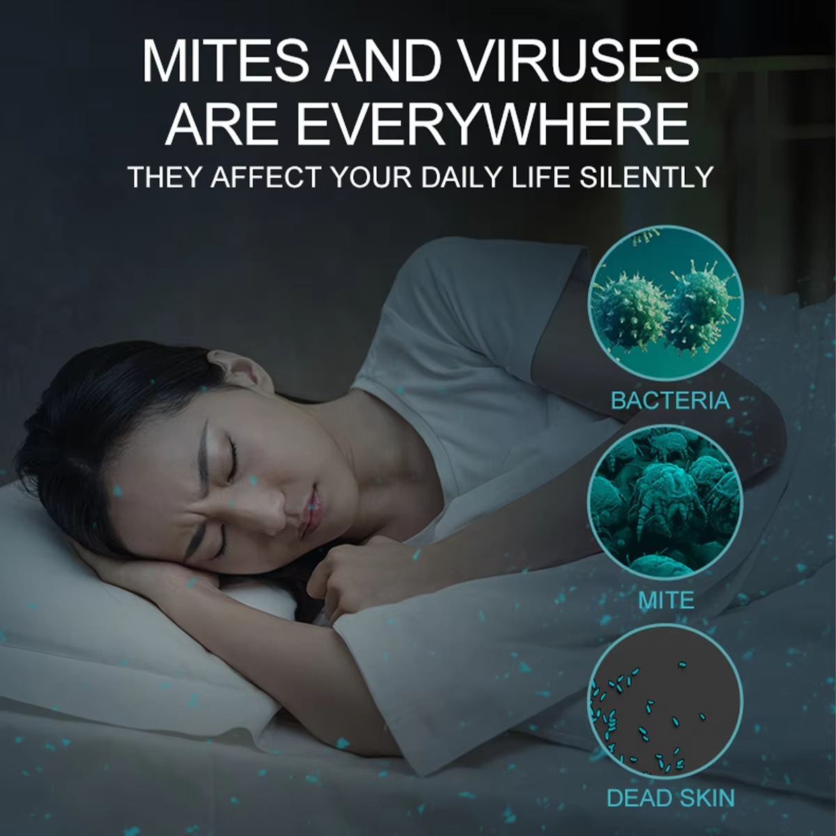 Wireless Mite Intelligent Robot Rechargeable Bedding Cleaner Sterilizer 3 Modes Ultraviolet Mite Removal Device Smart Anti-fall