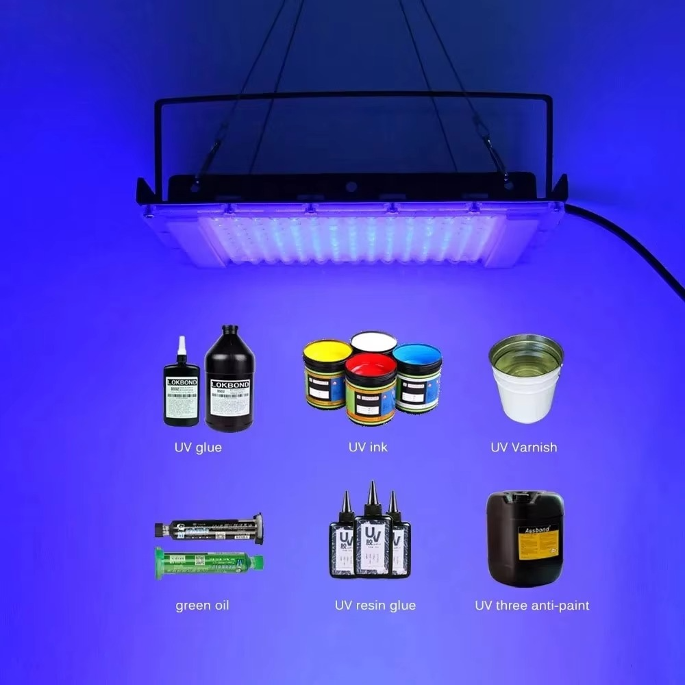 50W/100W/200W UV curable lamp 365nm/395nm/405nm UV curable lamp fluorescent detection lamp shadowless glue projection lamp