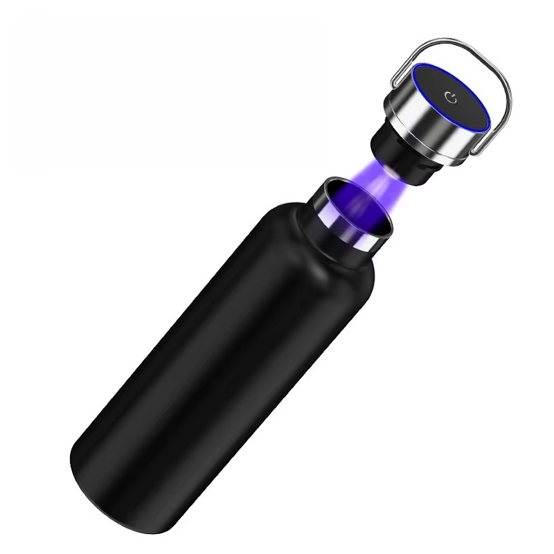 UV Sterilization Water Bottle - 304 Stainless Steel Large Mouth Thermos Flask,Sports Drinkware with Smart Temperature Display