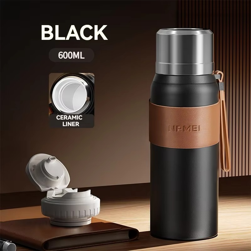 600ML Water Bottle Stainles Steel Vacuum Gift Cup Office Coffee Thermal Tumbler Leak Prevention Insulation Flask