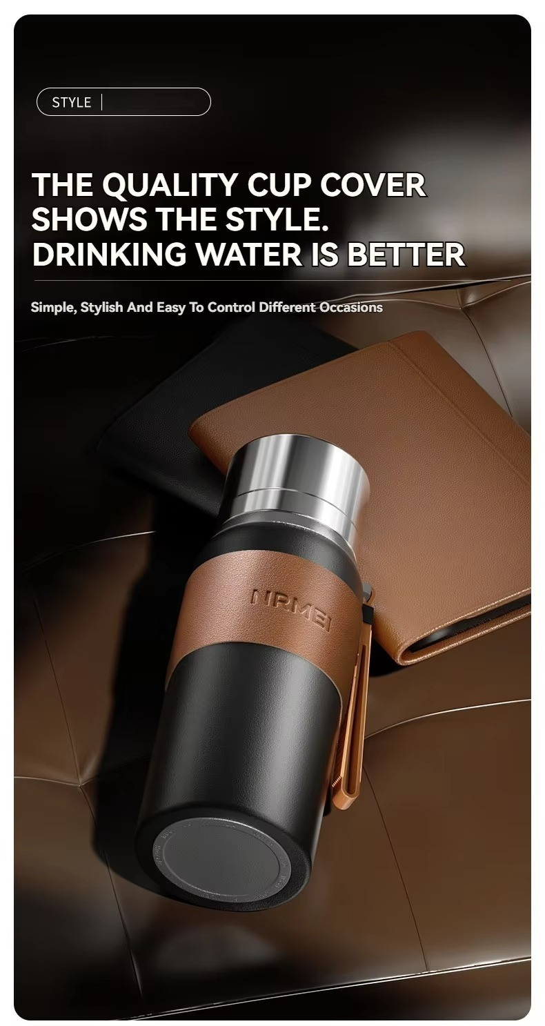 600ML Water Bottle Stainles Steel Vacuum Gift Cup Office Coffee Thermal Tumbler Leak Prevention Insulation Flask