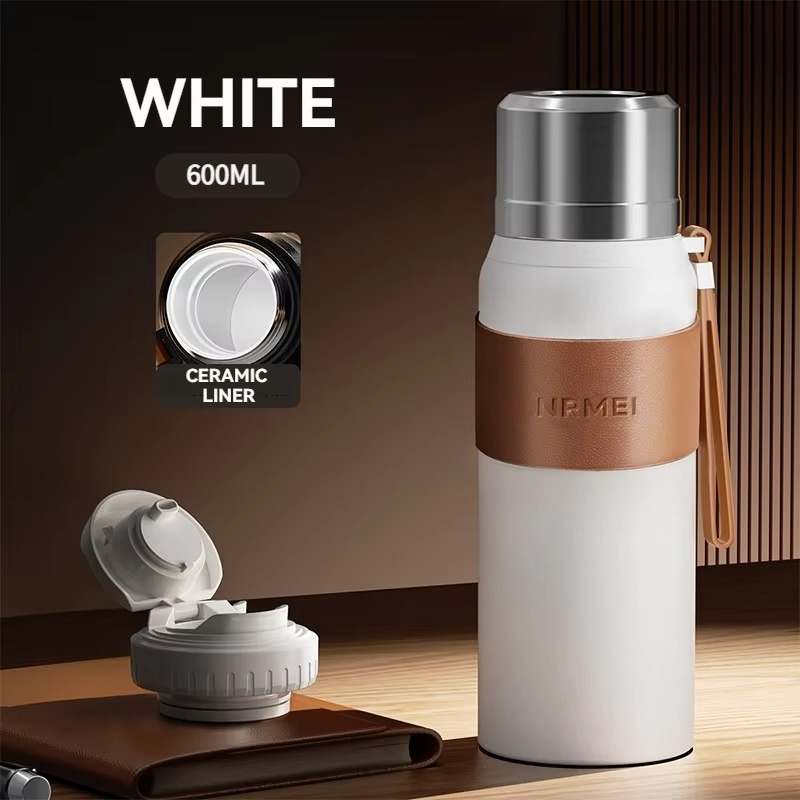600ML Water Bottle Stainles Steel Vacuum Gift Cup Office Coffee Thermal Tumbler Leak Prevention Insulation Flask