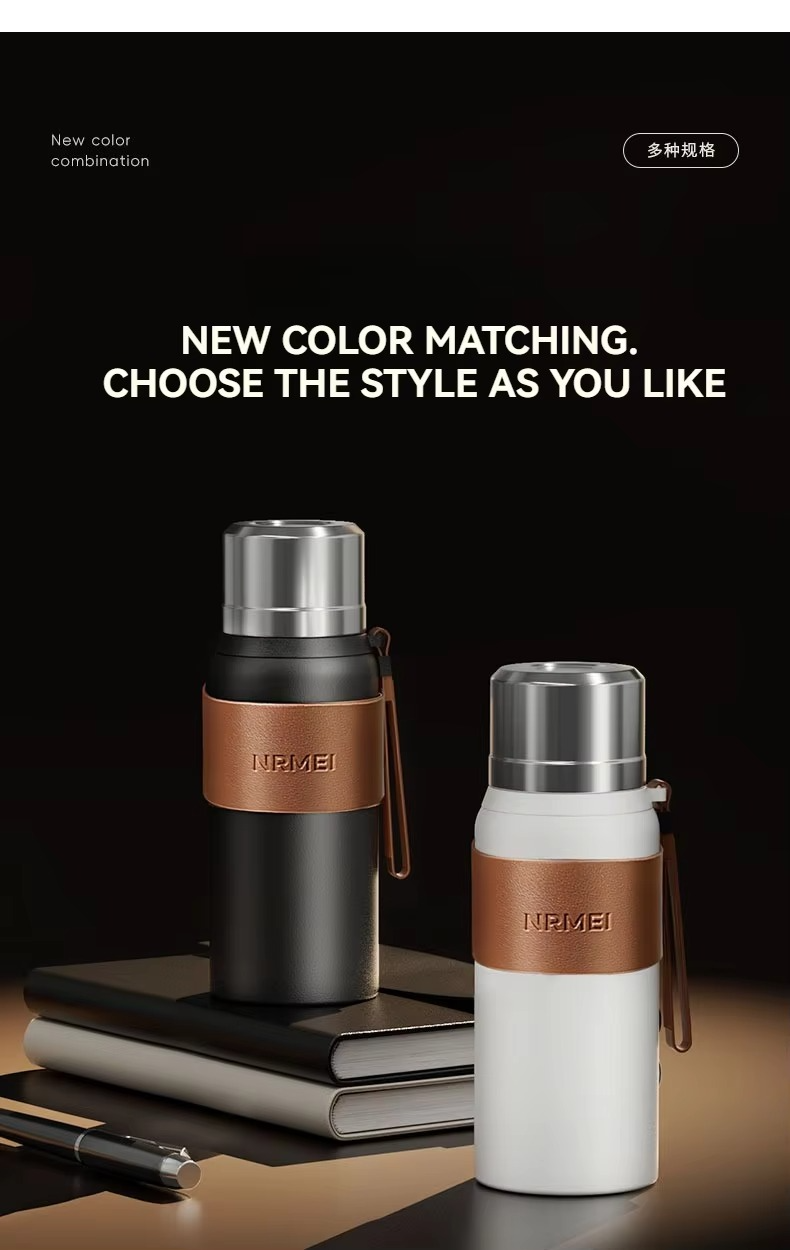 600ML Water Bottle Stainles Steel Vacuum Gift Cup Office Coffee Thermal Tumbler Leak Prevention Insulation Flask