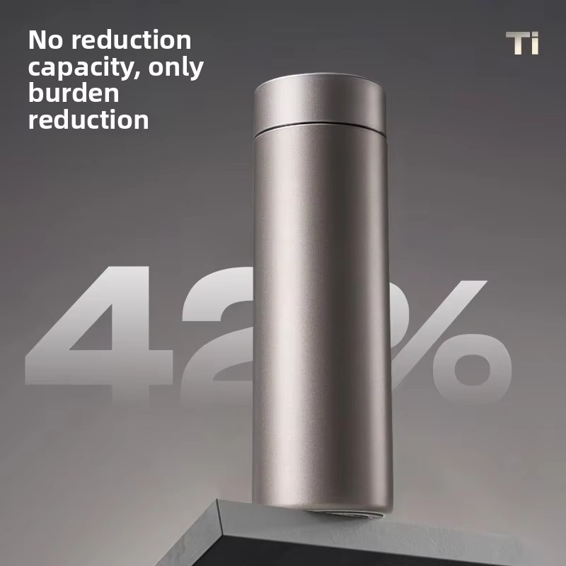 Titanium thermos cup business straight cup tea separation large capacity office gift wholesale business high-end car cup