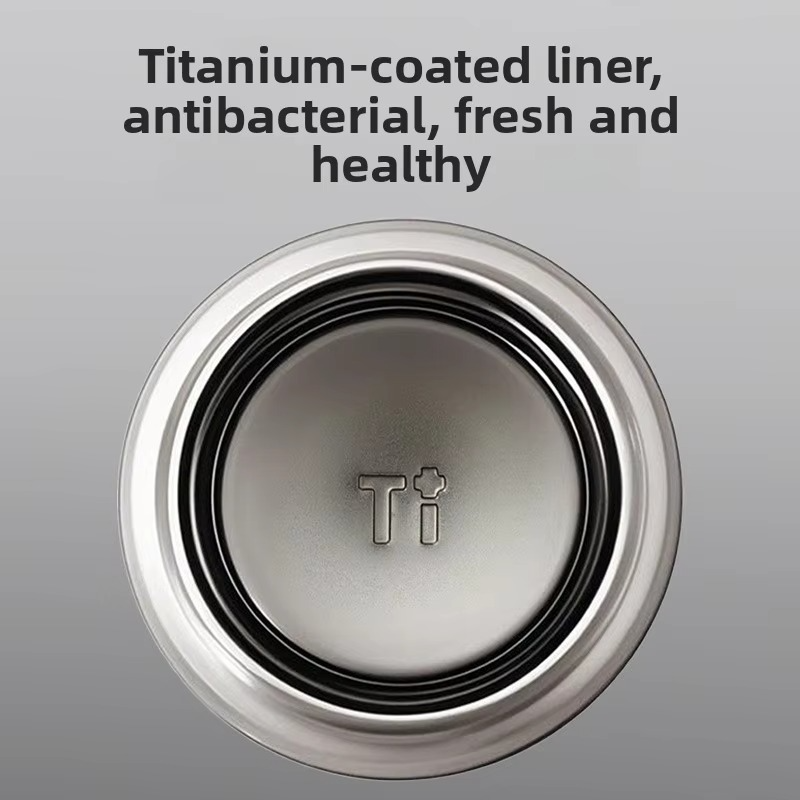 Titanium thermos cup business straight cup tea separation large capacity office gift wholesale business high-end car cup