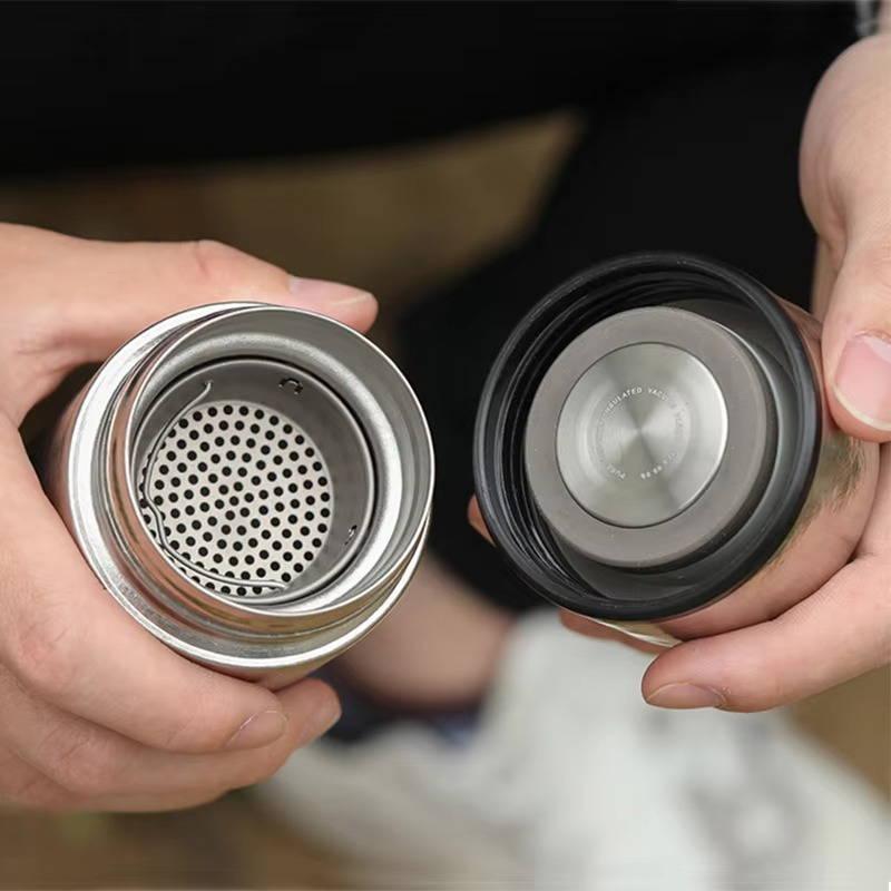 450ml Titanium Vacuum Thermos Double Wall Leakproof Drinking Bottle Outdoor Travel Sports Drinkware Bottle Insulated Cup