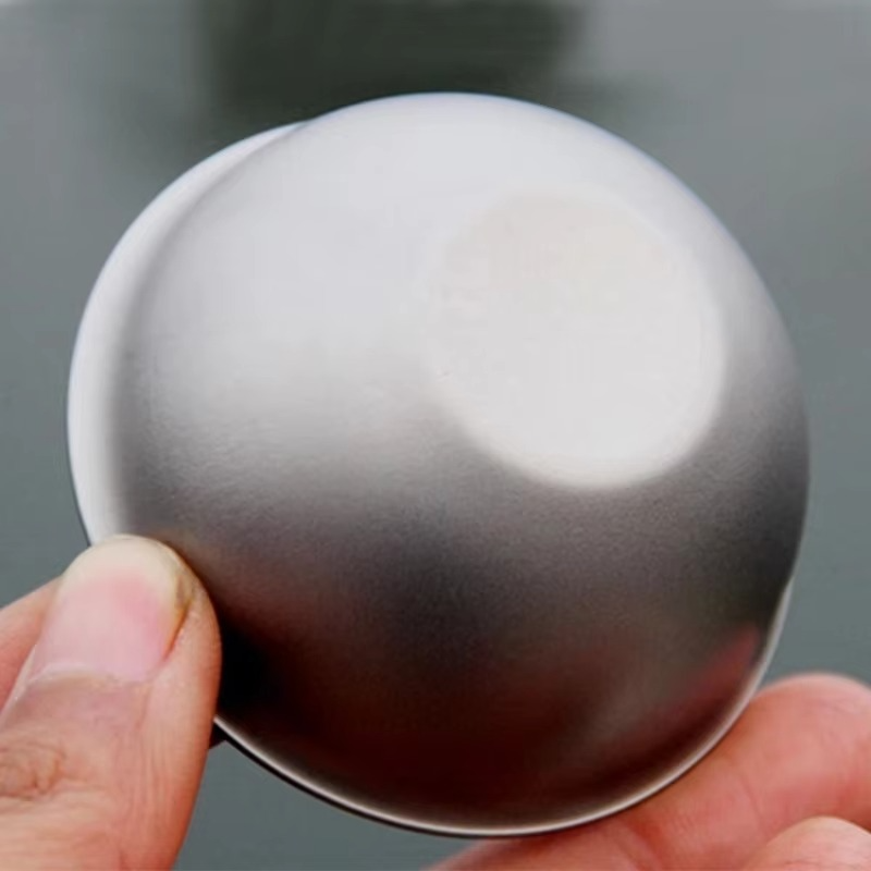 Keith Titanium Tea Cup 2pcs, Double Wall Anti-scalding, Outdoor Travel Picnic Camping Tableware Tea Cups Wine Cup 45ml
