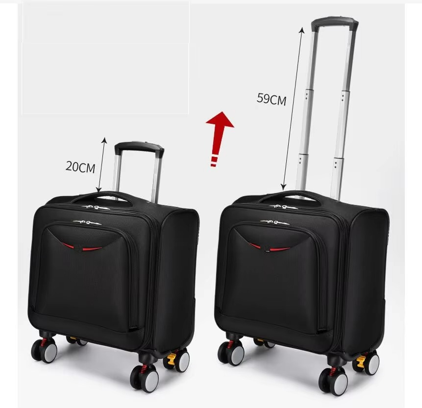 18 Inch Oxford Softside Spinner Luggage Suitcase Men Rolling luggage bag wheels Men business travel Trolley Bag luggage suitcase