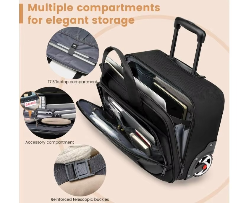 2024 New large-capacity 18 inch Large wheel business trolley suitcase Cabin Size Carry on Travel Luggage Trolley Bag On wheels