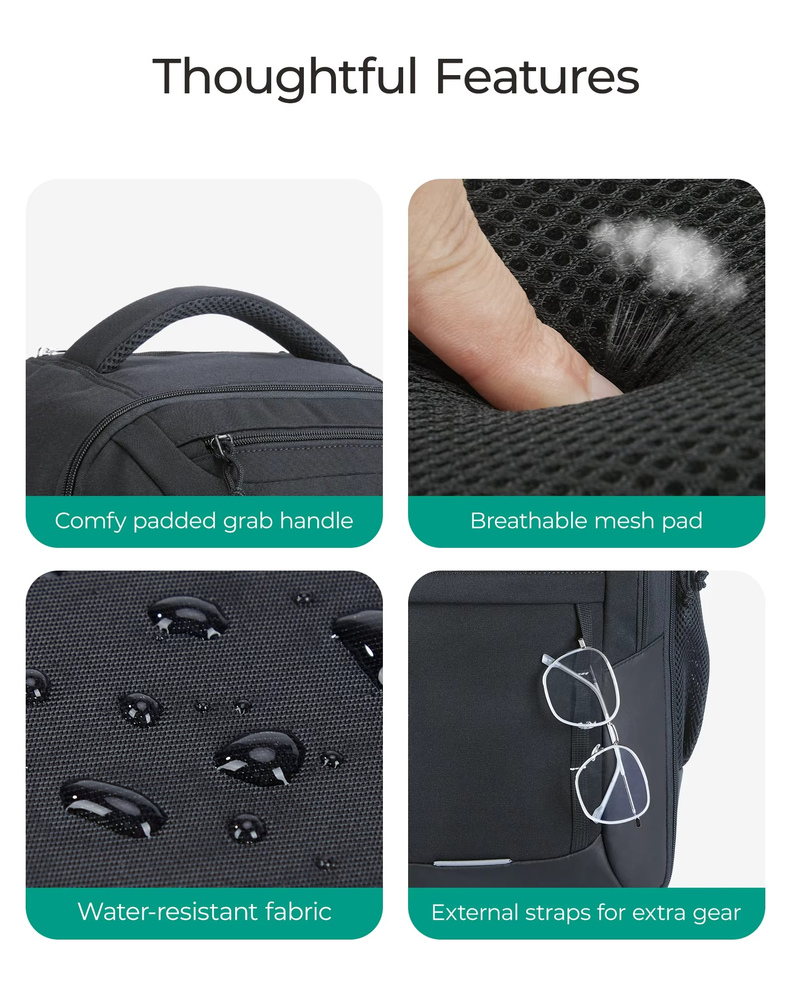 BAGSMART Rolling Backpack 17 Inch Laptop Water Resistant Large Capacity 40L Travel Luggage Wheeled Backpack for Men Women