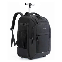 BAGSMART Rolling Backpack 17 Inch Laptop Water Resistant Large Capacity 40L Travel Luggage Wheeled Backpack for Men Women