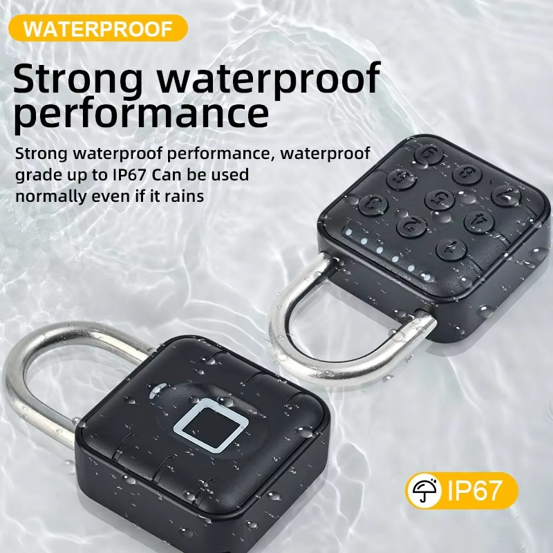 Tuya Bluetooth Fingerprint Padlock Digital Luggage Lock Electronic Lock APPTemporary Password Remotely IP67