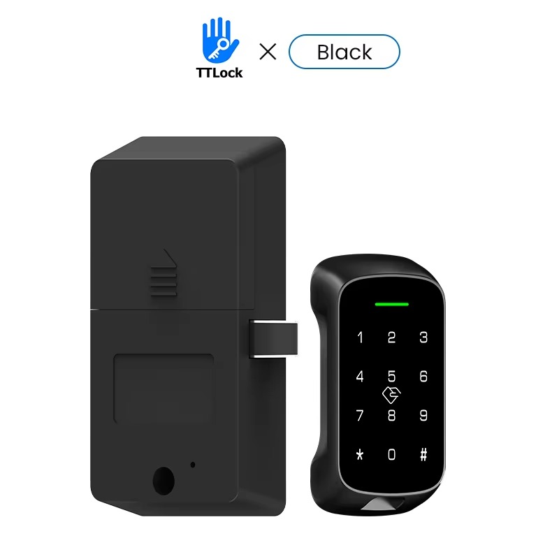 YRHAND Smart Cabinet Lock APP Control, Keypad & RFID Card Entry,Dual Authentication,Remote Access for Home Office Drawer Safe