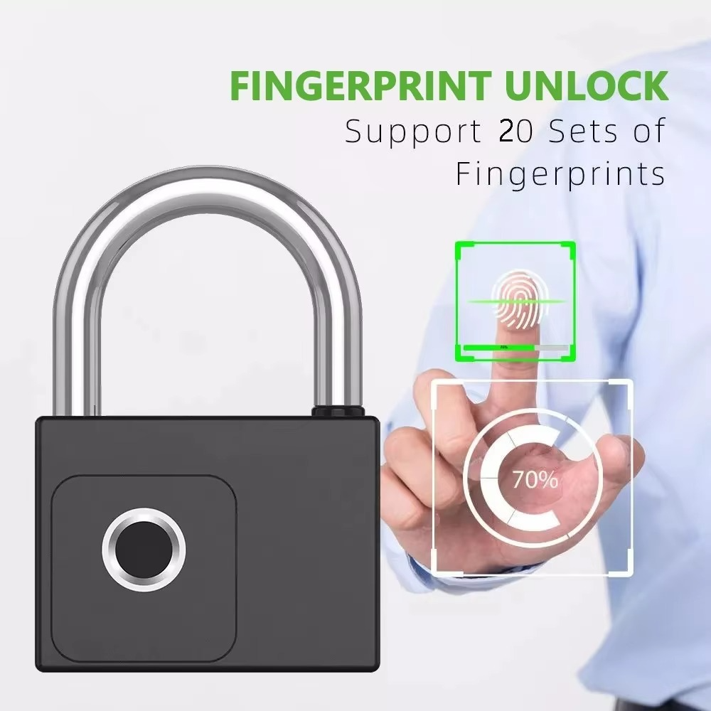 CDOK P70 Tuya Bluetooth Smart Padlock, Heavy Duty Padlock for Warehouse, IP65 Waterproof, Built-in Rechargeable Aluminum Battery