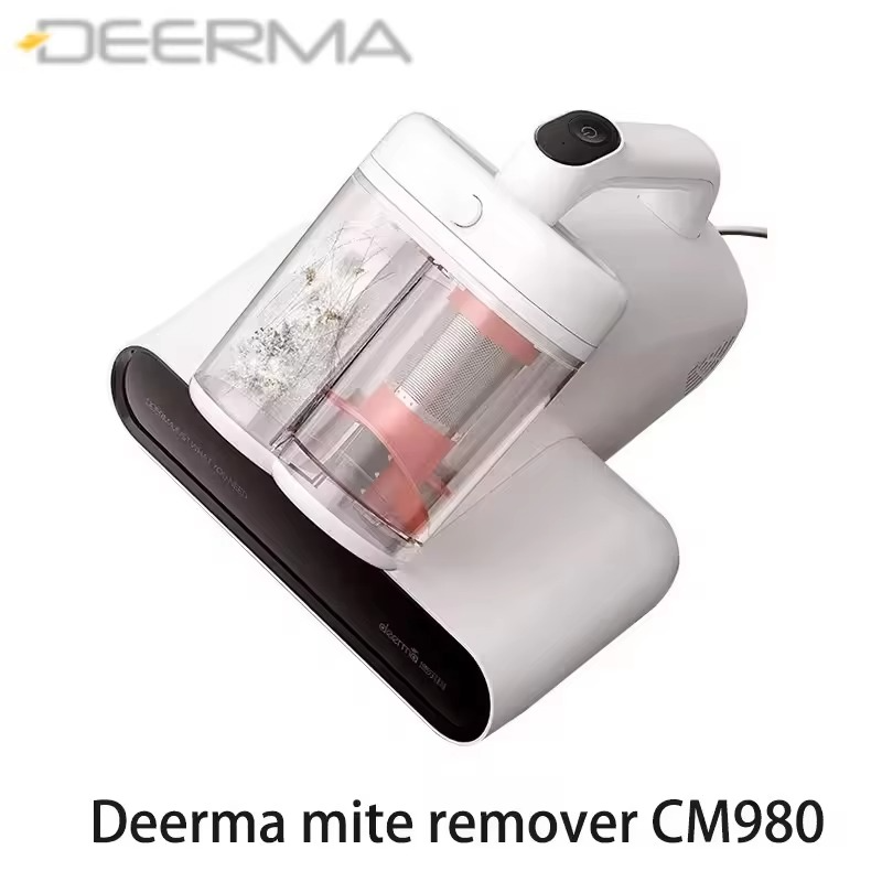 Deerma Dual Cup Mite Remover CM980 Brush Vacuum Cleaners For Home Bed Quilt UV sterilization disinfection 13kPa cyclone Suction