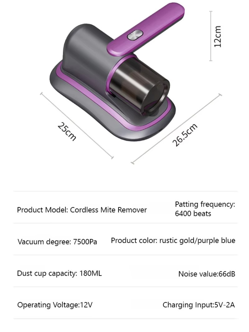 Household Mattress Mite removal device Vacuum Cleaner Ultraviolet Sterilization Machine Home Portable Handheld Wireless Mite