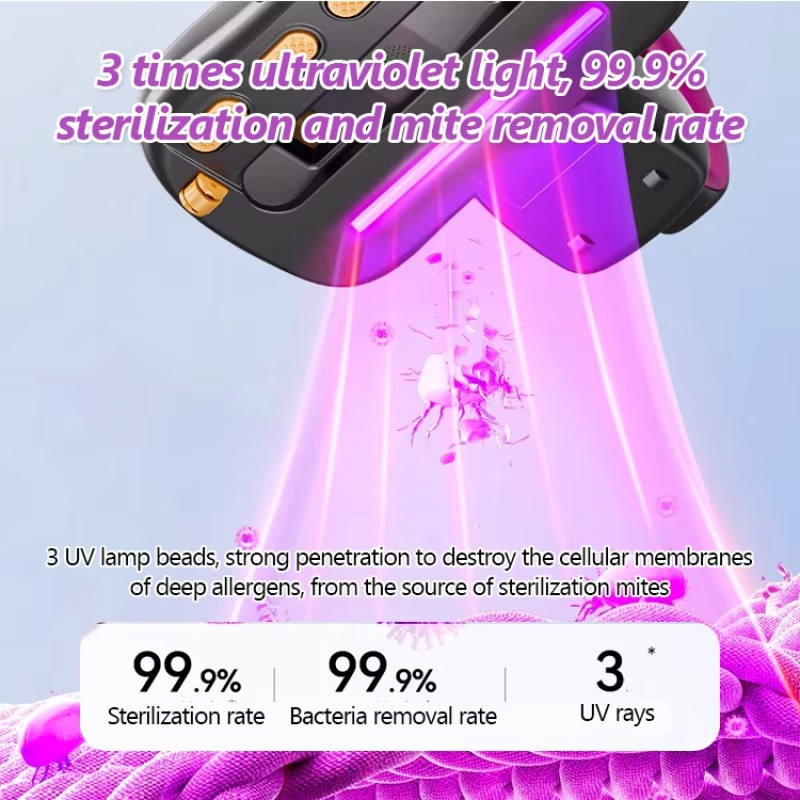 Household Mattress Mite removal device Vacuum Cleaner Ultraviolet Sterilization Machine Home Portable Handheld Wireless Mite