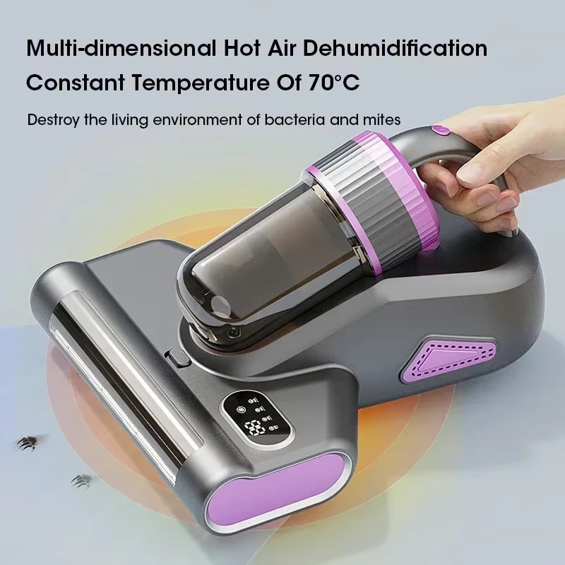 Home Wireless Mite Remover Handheld 15kpa High Suction Cleaning Vacuum Cleaner with UV Disinfection Sterilization Mattress Sofa