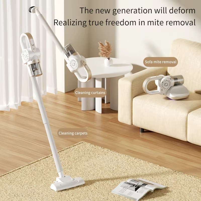 5-in-1 Cordless Handheld Vacuum Cleaner Portable UV Deep Dust Mite Remover for Home Bed Mattress Sofa Car Carpet Cleaning