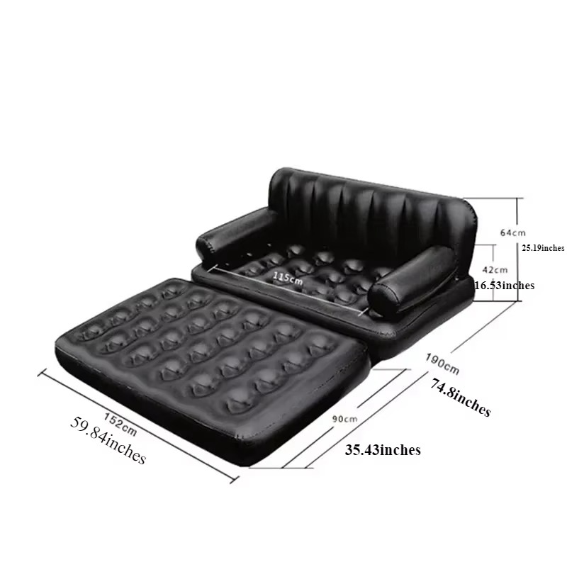 Convertible Comfortable Air Sofa Foldable Camping Living Room Tourist Inflatable Chair Lounge Muebles Inflables Home Furniture