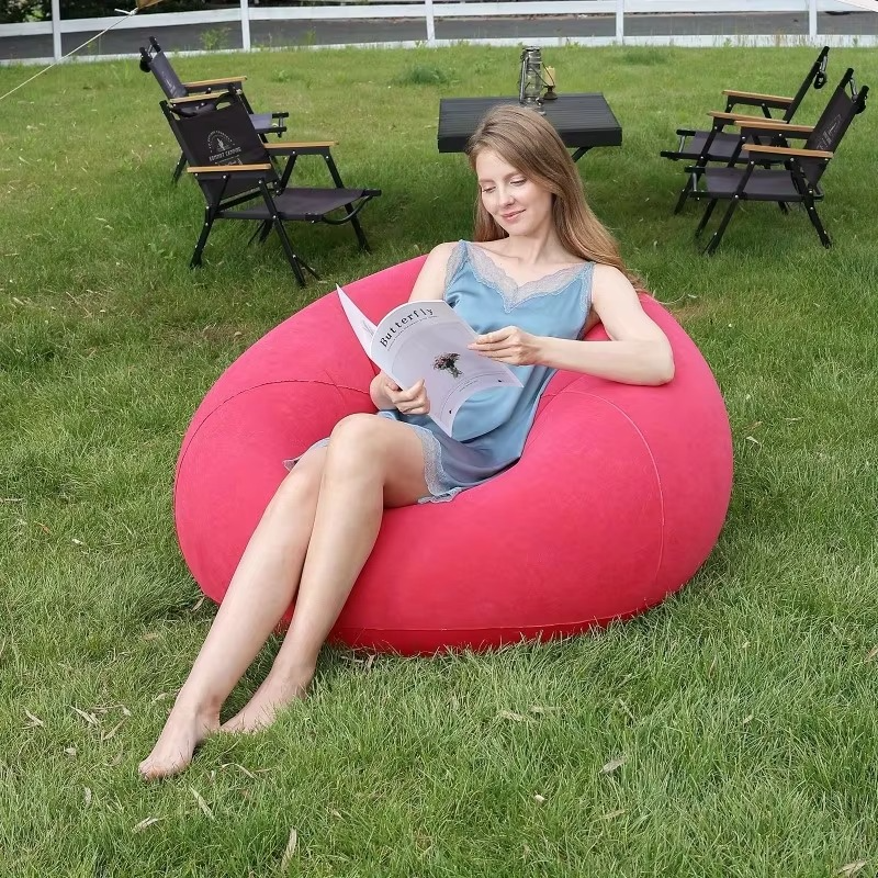 Popular inflatable lazy sofa spherical sofa foldable pvc single inflatable bean bag sofa chair spot