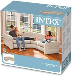 Corner Sofa L-Shaped Inflatable Couch 2.57m X 2.03m X 76cm
