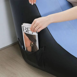 Portable Inflatable Sofa Chair For Camping S-shape Flocking Lounge Bed Outdoor Indoor Foldable Air Couch For Adults Garden Home