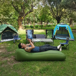 Inflatable Air Bed Built In Pump Automatic Inflatable Sofa Outdoor Camping Mattress Portable Lazy Cushion Portable Folding Bed