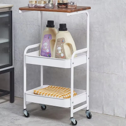 Trolly Cart Kitchen Cabinet Organizer Wheels Trolley Tool Rolling Furniture Home Storage Bathroom Island Serving Service Snack