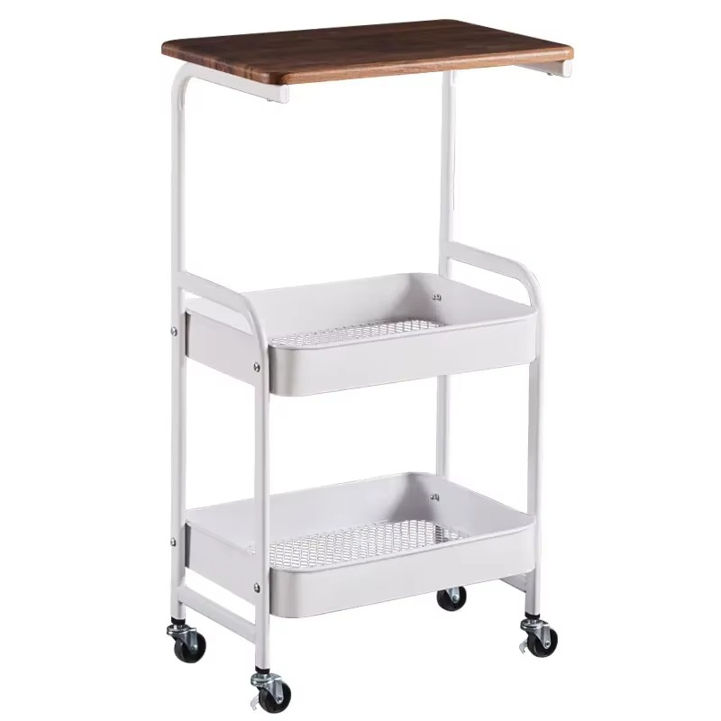 Trolly Cart Kitchen Cabinet Organizer Wheels Trolley Tool Rolling Furniture Home Storage Bathroom Island Serving Service Snack