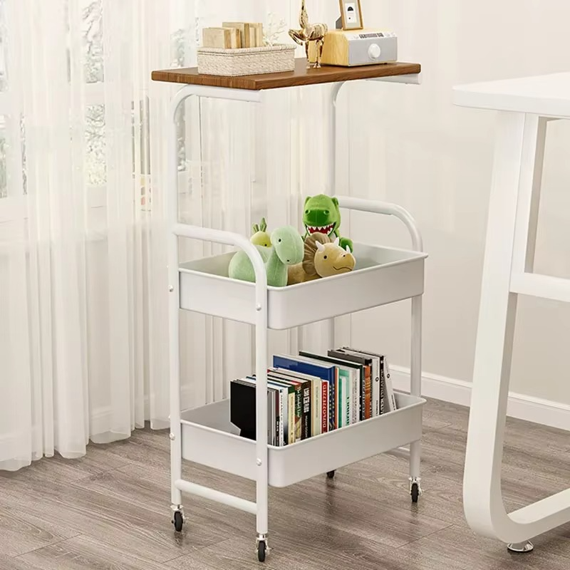 Trolly Cart Kitchen Cabinet Organizer Wheels Trolley Tool Rolling Furniture Home Storage Bathroom Island Serving Service Snack