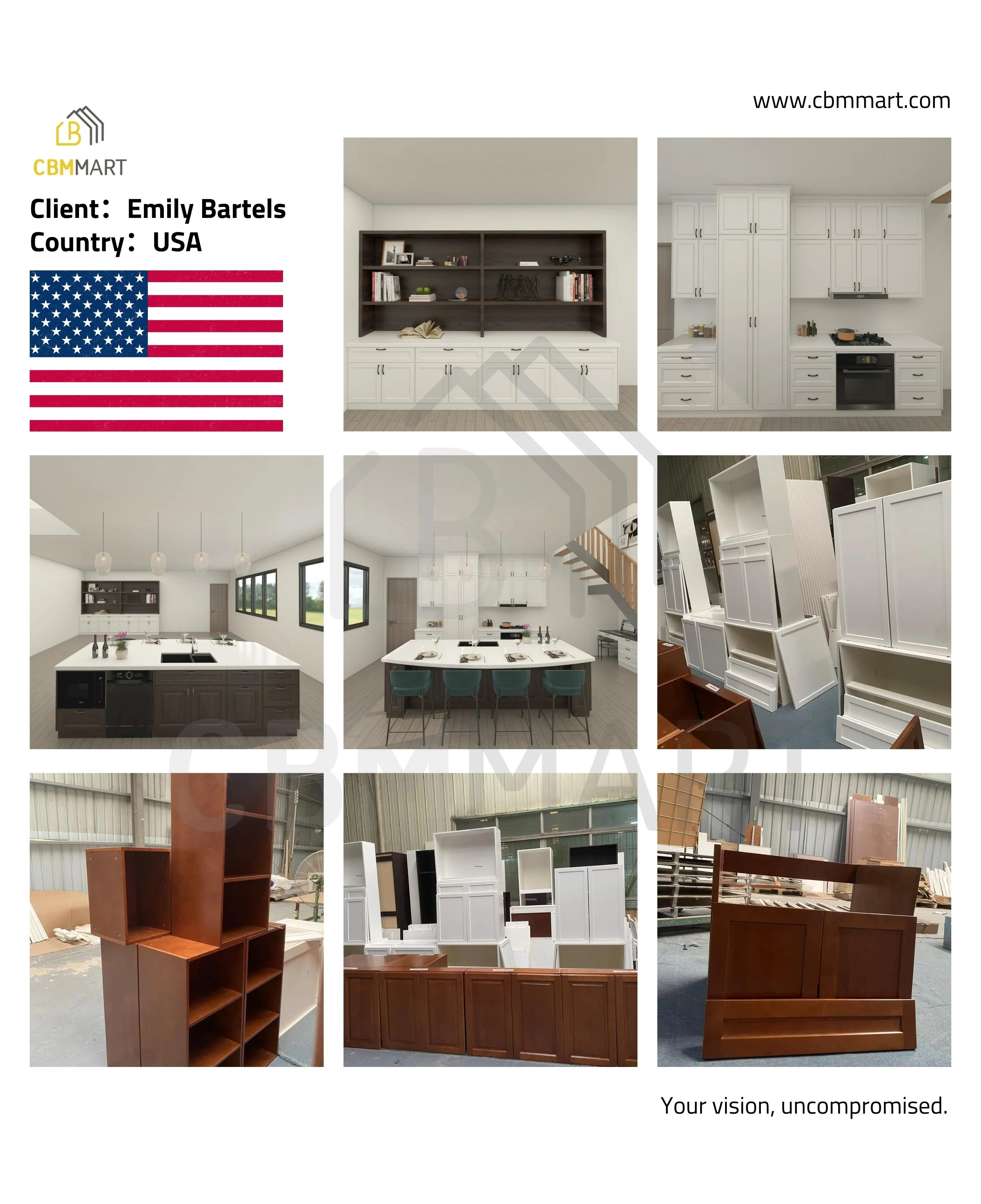 CBMmart House Design Full Modern Kitchen Cabinets Wooden Style Kitchen Furniture China Kitchen Cabinets With Island